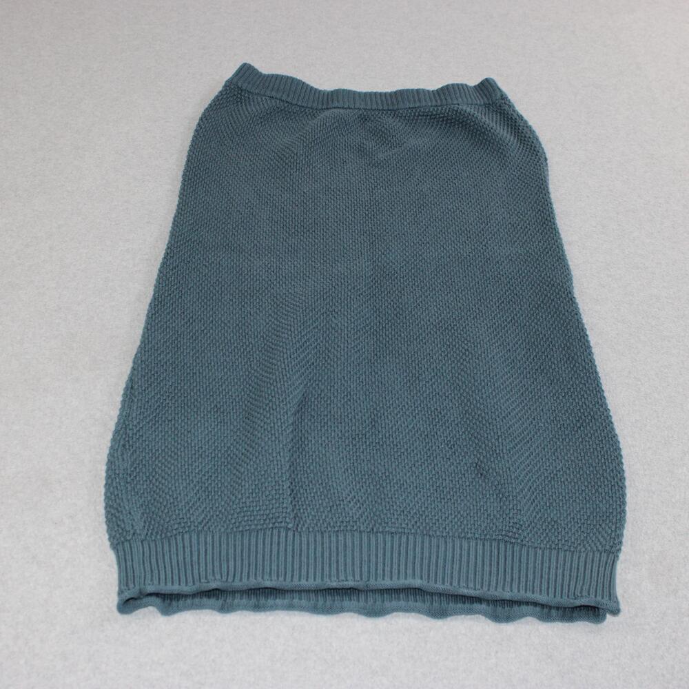 FP Beach Skirt Women Small Blue Sweater Knit Pencil Midi Pull On Stretchy Boho